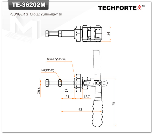 toggle clamps push pull TE36202M